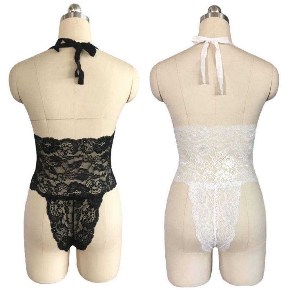 Sexy lingerie lace cheeky bodysuit/teddy in black - Picture 3 of 6